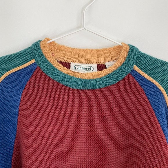 Cacharel Vintage Color Block Wool Sweater - Picture 3 of 6